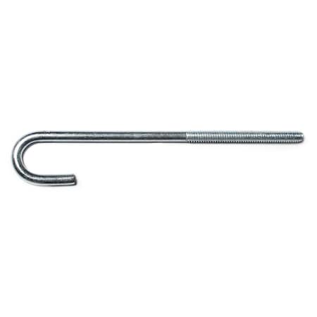 Midwest Fastener 1/4" x 5/8" x 6" Zinc Plated Steel Coarse Thread J-Bolts 30PK 51045